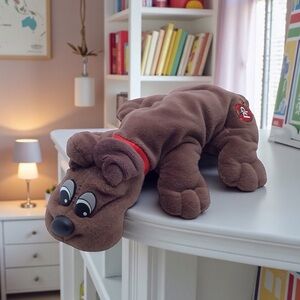 Vintage Pound Puppies Plush Dog Brown Tonka Rumple Skins Stuffed Animal 8”